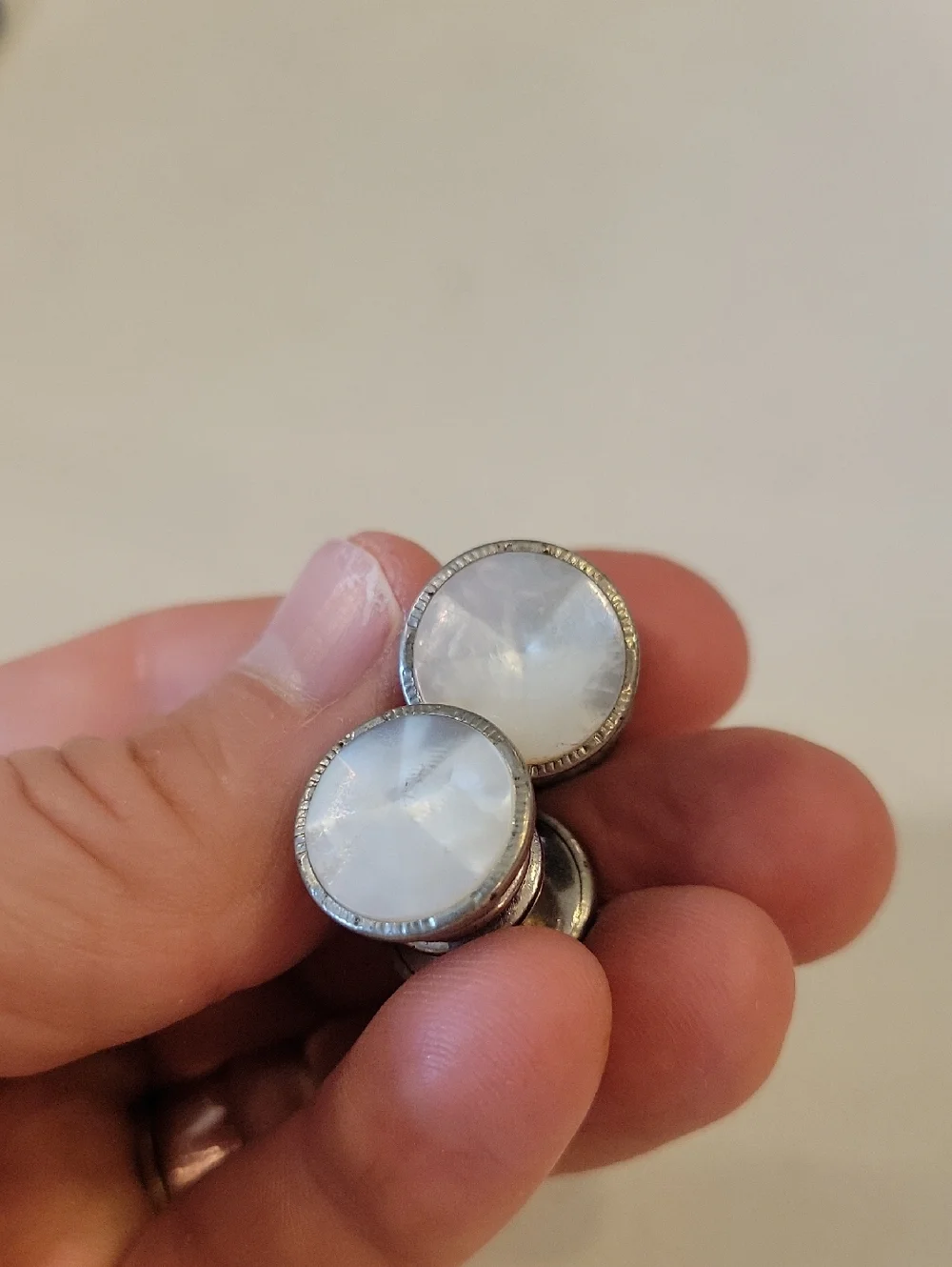 Art Deco Mother Of Pearl Cuff Links